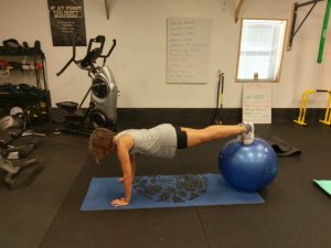 stability ball plank
