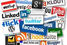 images of many social media logos