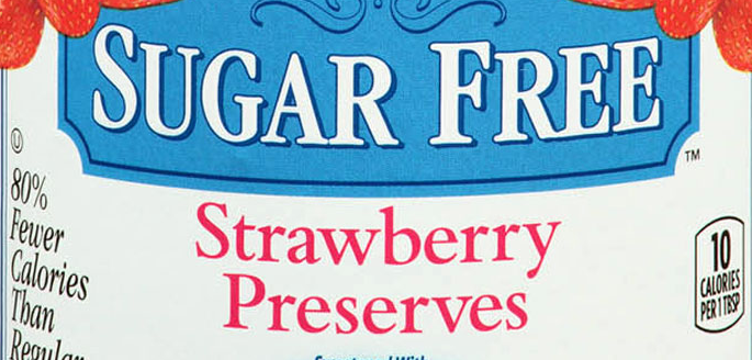 sugar free strawberry preserves label