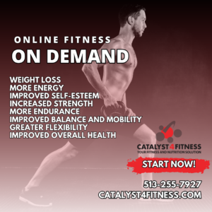 Online Fitness On Demand - weight loss, more energy, improved overall health and more - start now at https://catalyst4fitness.com/contact-personal-trainer-sharon-chamberlin/