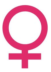 symbol for female, in this case indicating womens reproductive health
