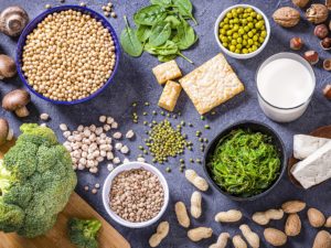 chickpeas, nuts, and vegetables are food sources that give you the advantages of plant-based protein