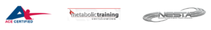 ACE, Metabolic Training, and NESTA professional certification logos