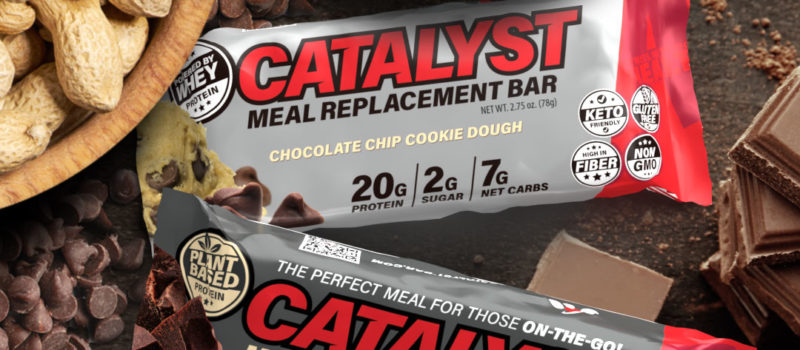 Catalyst Bar Meal Replacement Chocolate Chip Cookie Dough and Peanut Butter Brownie bars